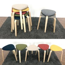 이케아 KYRRE 쉬레 쿠션패브릭스툴/의자/간이의자/보조의자/원목스툴/화장대의자/쿠션의자, 비카_다크블루