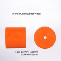 고무 및 플라스틱 브래킷 휠 Homag Biesse SCM Nanxing 엣지 밴딩 기계용 지지, [01] Rubber Orange Color, [02] D28xd5x26MM