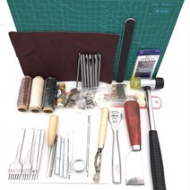 셀프DIY 가죽공예키트 심심할때할만한것 목공배우기 신설동가죽시장 주말에뭐하지 50대취미 액티브시니어, 42 점 세트