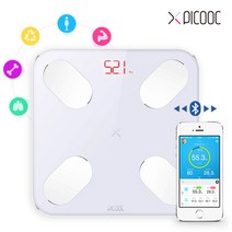 picooc 피쿡 인바디 스마트 체중계 체지방 체성분 데이터 측정 MINI-2화이트