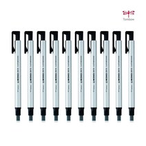 TOMBOW 톰보 모노 제로 샤프식 지우개 스퀘어드형, 실버, 10개