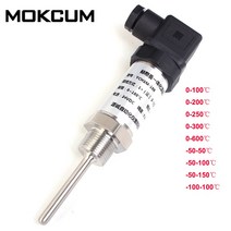 스마트 온도계 온도센서 -100-600 섭씨 PT100 온도 트랜스미터 4-20mA M20X1.5 스레드 50MM 플매트 카펫 러그인 통합 센서 모니터 모듈, [06] -50-50 M20X1.5 50MM