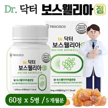 Dr. 보스웰리아 60정 5통 보스웰릭산 65% 보스웰리아 믿을 수 있는 원료 프랑킨센스 나무 수액 유향나무 ALBA KBA