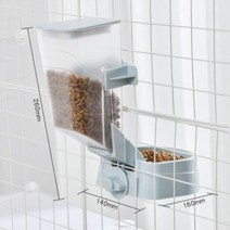 그레이-고양이 급식기 500g 케이지 부착 뒤집힘 방지, 그레이