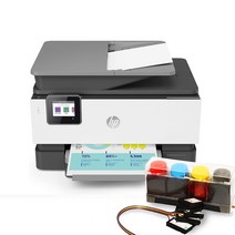 HP 오피스젯 프로 9010 무한 잉크 복합기 공급기 2200ml 틴텍 무칩버전 8710 후속 인쇄 스캔 팩스 복사 양면출력 양면복사 양면스캔 제품