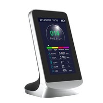 공기질 모니터 이산화탄소 감지기 CO2 측정기 먼지 PM2.5 PM1.0 HCHO TVOC 온도 습도계 8 in 1 테스터, 한개옵션0