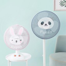 선풍기 날개 쪽 먼지 차단 동물그림 커버 프린팅 방염, 팬더