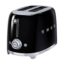 바이타믹스 Vitamix Smeg TSF01CREU 토스터 크림 2조각 - 특징 및 장비: 도색된 금속 상자 36mm의 매우 넓은 토스트 슬롯 2개 조각의 자동 중앙 정렬 6가지, Black