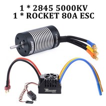 자동차 브러쉬Surpass Hobby-로켓 2845 브러시리스 모터 방수 45A 60A 80A ESC 1/12 RC 자동차 390 WLtoys, 10 5000KV 80A  ROCKET