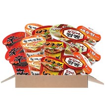 농심 소컵6종 신라면3개+안성탕면3개+얼큰너구리3개+짜파게티범벅3개+오징어짬뽕3개+새우탕3개(총18개), 1세트
