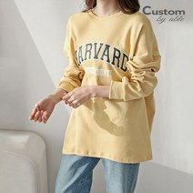 [커스텀에이블] 영문 프린팅 루즈핏 티셔츠_C2209TS234C