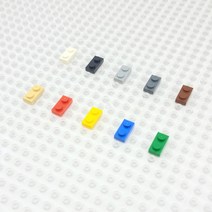 요고요 레고 호환 부품 커스텀 벌크 브릭 블럭 타일 플레이트 100G 소포장 패키지, [플레이트 1 x 2] 연회색 100G