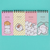 몰랑이학용품_몰랑 기자수첩_스프링수첩_캐릭터수첩_휴대용수첩_포켓수첩_유선수첩_미니수첩, 핑크