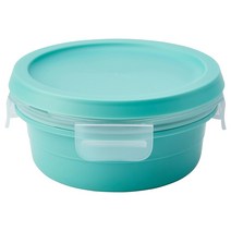 이케아 원형 칸막이 도시락통+드라이푸드칸막이 (터쿼이즈 450ml)