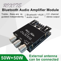 블루투스 미니 앰프 길거리공연 매장용 리시버 통기타 올인원 zk-502mt 250w 5.0 서브우퍼 보드 2.0 채널 고전력 오디오 스테레오 보드 aux 베이스 트레블, 없음