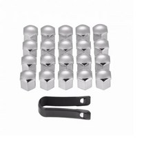 17 19 21MM 자동차 차량용 타이어 나사 캡 볼보 S40 S60 S70 S80 S90 V40 V50 V60 V90 XC60, 06 은_01 17mm