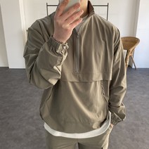 [무배/L-XL] 오버핏 스판 반집업 아노락 바람막이 5컬러