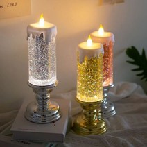 촛대 스노우피크녹턴 워터볼 빈티지인테리어 스노우볼 크리스마스 선물 스노우글로브 오르골, 쿠팡1 실버