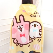 카나헤이 우사기 피스케 캐릭터 후드 망토 담요