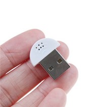 슈퍼 휴대용 스튜디오 음성 마이크 오디오 어댑터 미니 USB 2.0 드라이버 무료 노트북/노트북/PC/MSN/스카, 01 WHITE