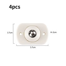 의자바퀴 PC방 캐스터 의자 부속 가구 우레탄 바퀴 교체 미니 회전 자체 접착 터 캐비닛 서랍 보관 상자 액세서리 360 도 풀리 4 개, 베이지