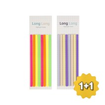 [슈퍼쌤]Long Long 하이라이트 인덱스 북마커 메모지 독서 플래그 책갈피 1+1, 형광+바이올렛