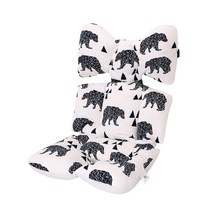 Miracle baby 사계절 양면 순면 유모차시트 3D 메쉬쿨시트, 하얀색, 1개