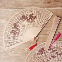 나무향 전통 부채 (23cm×40cm)/팬시류 3개 세트, 상세페이지 참조