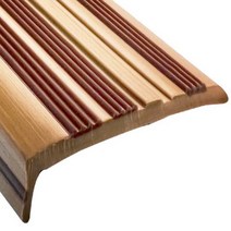계단 미끄럼방지 논슬립 고무 몰딩 마감재, 브라운 (줄무늬-초코), 120cm