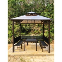 조립식정자 야외 바베큐장 간이 쉼터 업소용 팔각정, 3.5X4.5m 4기둥