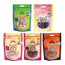 캣몽 40g 20개 1타 고양이 간식 치킨 오리 어포 대구 슬라이스 사사미, 오리 슬라이스