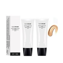 CAIKUIZEI 페레벨라 CC 크림 스킨 톤 어저스팅 SPF 50 성숙한 피부를 컬러 코렉팅 셀프 화장품 메이크업 전 프라이머 모이스처라이징 컨실러 브라이트닝 2병 Lvory, 2Bottle