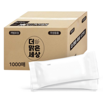 더맑은세상 무지물티슈 실속일반형 1000매 대용량 개별포장