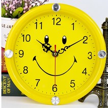 에끌 예쁜 벽시계 인테리어시계 신혼집선물벽 음소거 간단한 창조적 인 벽걸이 식당 미니 알람 시계 벽시계 거실 홈-12640, 01.다크 블루 21cm 옐로우 스