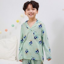삐삐롱 선한영향력민트펭귄 모달 파자마 9부 상하세트