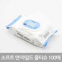 모나리자 부자되는집 소프트 앤 마일드 물티슈 캡형 100매, 100매입, 1개