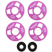 DIY 수제 음악 제작 오픈 릴 카세트 테이프 키트 teac용 오디오 녹음 (릴 4 개 2 휠 팩), 자홍색