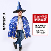 의상 할로윈데이 저승사자 망토 뱀파이어 레드 블랙 무당 케이프 판초 롱두루마기 COS 분장 복장 소품 2621598428, 블루 망토