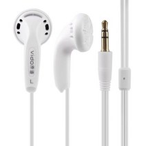 밥쇽 Vido-이어버드 헤드폰 음악 플랫 3.5mm 플러그 이어폰 안드로이드 ios 휴대 전화에 사용, 01 WHITE
