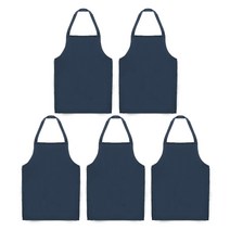 손님용 목걸이형 앞치마 6컬러 [식당용/주방용/위생용/목걸이형/미니 앞치마], 5개, 네이비
