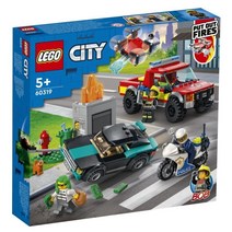 레고 정품 시티 소방 구조반과 경찰 추격대 60319 5세 남아 남자아이 2022년 신제품