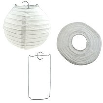 Yadaland 15cm 지름 화이트 라운드 페이퍼 랜턴 아늑한 분위기 넓은 흐르는 스타일 재사용 가능한 견고한 프레임 유연한 종이 걸이식 볼 램프 4개 뒤뜰 웨딩 파티 입구 천, White 6inch 4Pieces