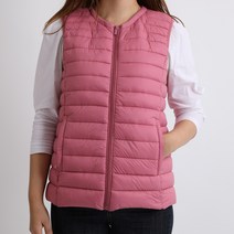 여성패딩조끼 빅사이즈 시니어여성 웰론패딩조끼 베스트 솜 지퍼(6컬러)