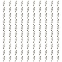 100x 스테인레스 스틸 스프링 낚시 낚시 태클 피쉬 훅스 가시 낚시 트위스트 자물쇠 낚시 후크 낚시 록 락 액세서리, 중간