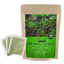 FullChea - Dried Pine Needle Tea Bags 40 Teabags 2.5g/bag - １00% Wild Masson Pine Needles - Premiu, 1, 2.5g
