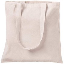Centrix Natural Cotton 15 X 16 inch Reusable Grocery Bags 5.5 oz Canvas Tote(10), 1