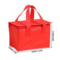 Portable Thermal Insulated Cooler Box Large Outdoor Camping Lunch Bento Bags Trips BBQ Meal Drink Zi, 04 Red L