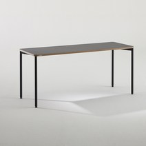 라이트오피스 일자형 책상 (1600X600), 다크우드, 화이트