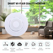 Tuya WiFi 스마트 CO2 감지기 대기 질 모니터 앱 알람 포름 알데히드 VOC 이산화탄소가있는 실내 공기질 측정기 테스터, 협력사