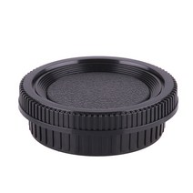 MD 후면 렌즈 바디 캡 카메라 커버 세트 먼지 스크류 마운트 보호 미놀타 X700 DF-1 용 플라스틱 블랙 교체